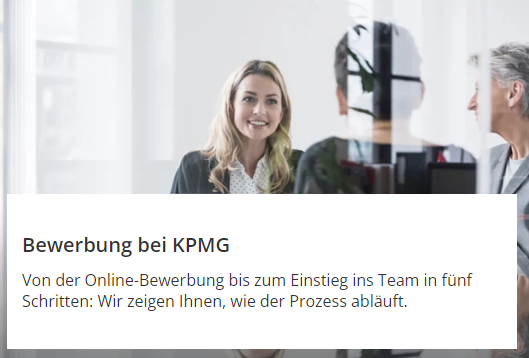 Bewerbung bei Kpmg